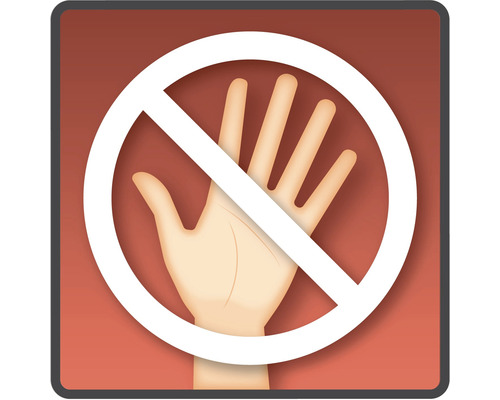 Berührung verboten Schild