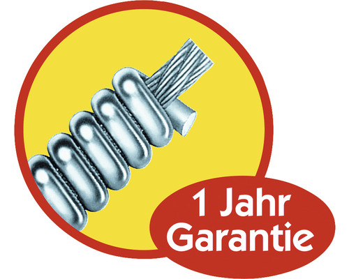 Symbol für ein Jahr Garantie auf Drahtseile