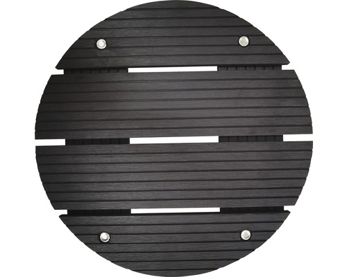 Runde Duschmatte aus Holz mit Edelstahlschrauben für Badezimmer