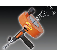 Rohrreinigungsgerät mit Handkurbel