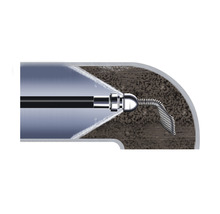 Rohrreinigungsspirale im Rohr zur Beseitigung von Verstopfungen