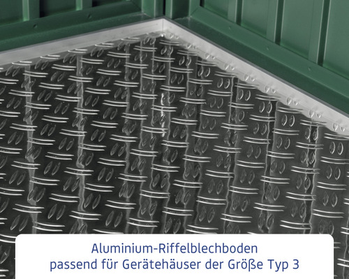 Aluminium Riffelblechboden für Gerätehäuser Größe Typ 3