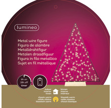 Lumineo Metalldrahtfigur in Form eines Weihnachtsbaums mit Timerfunktion für den Innenbereich