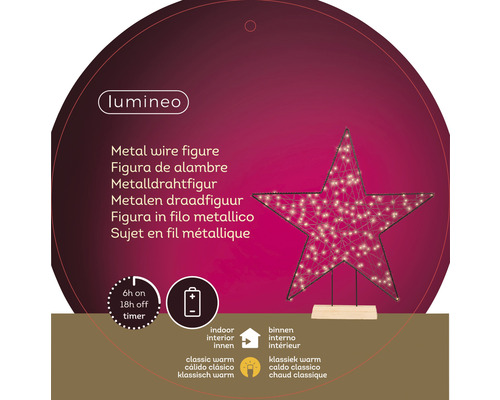 Metalldrahtfigur in Sternform für den Innenbereich