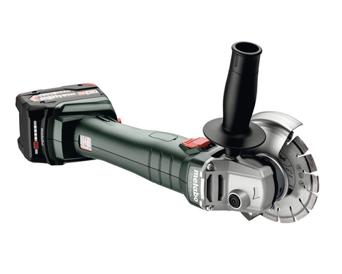 Metabo Akku-Winkelschleifer mit Trennscheibe