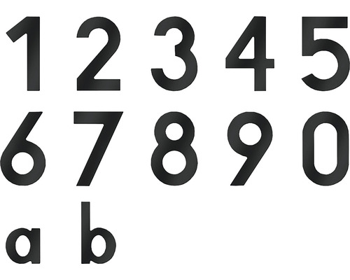 Hausnummern und Buchstaben aus Metall