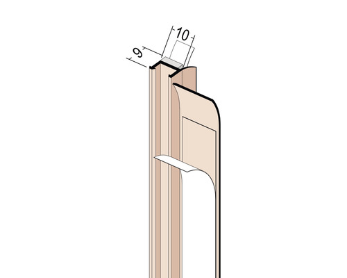 Illustration eines Türrahmens mit Maßangaben