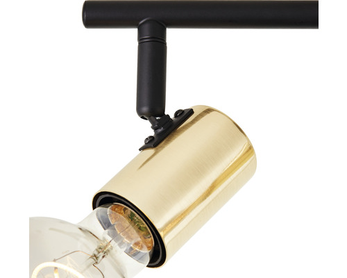 Detailaufnahme einer Deckenleuchte mit Spot und Leuchtmittel