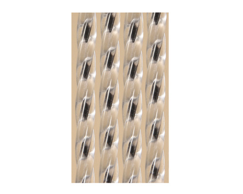 Nahaufnahme mehrerer gedrehter Kunststoffstäbe