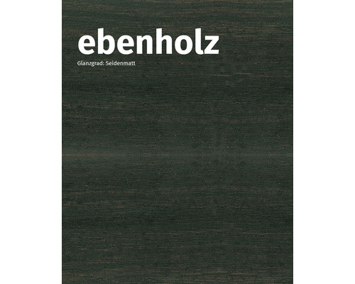 Ebenholzfarbiger Holzanstrich mit seidenmatter Oberfläche