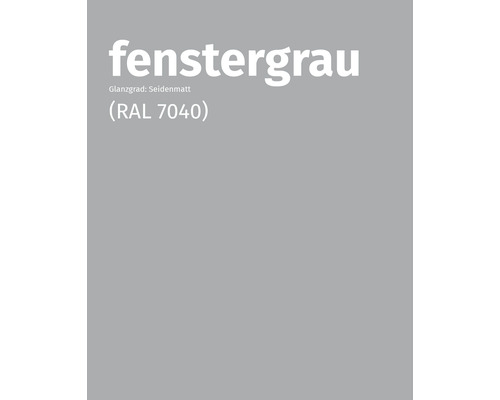 Fenstergrau, Farbton mit seidenmattem Glanzgrad, RAL 7040