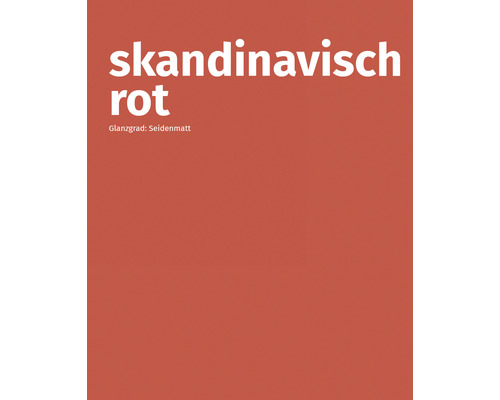 Skandinavisch Rot Farbe mit seidenmattem Glanzgrad