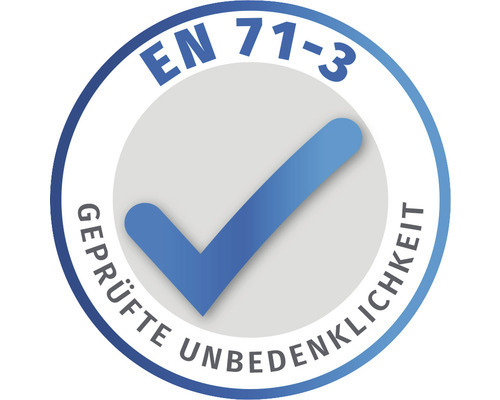 EN 71-3 Geprüfte Unbedenklichkeit Siegel