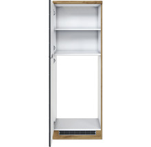Held Möbel Kühlumbauschrank für 88er Einbaukühlschrank Florenz BxTxH 60 x 60 x 165 cm grau matt zerlegt Anschlag reversibel 474.6293