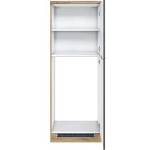 Held Möbel Kühlumbauschrank für 88er Einbaukühlschrank Florenz BxTxH 60 x 60 x 165 cm grau matt zerlegt Anschlag reversibel 474.6293