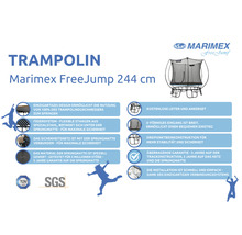 Trampolin Marimex FreeJump Federlos 244 cm mit Schutznetz, Leiter und Ankerset-thumb-14