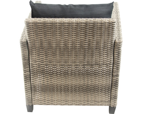 Gartenmöbel Sessel aus Rattan mit Kissen, Rückansicht