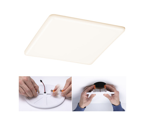 Quadratische LED Deckenleuchte und Installationsbeispiele