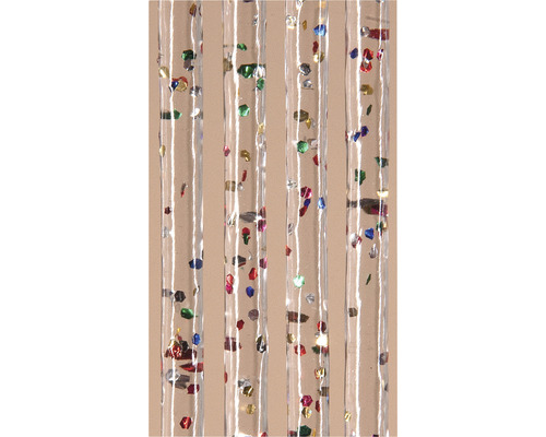 Vier transparente Trinkhalme gefüllt mit Konfetti