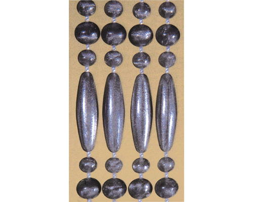 Dekorative Bordüre mit Perlen und tropfenförmigen Anhängern