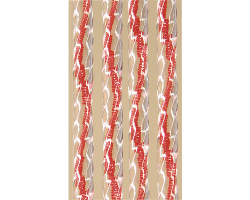 Detailansicht von vier transparenten Wasserschläuchen mit roter Spirale