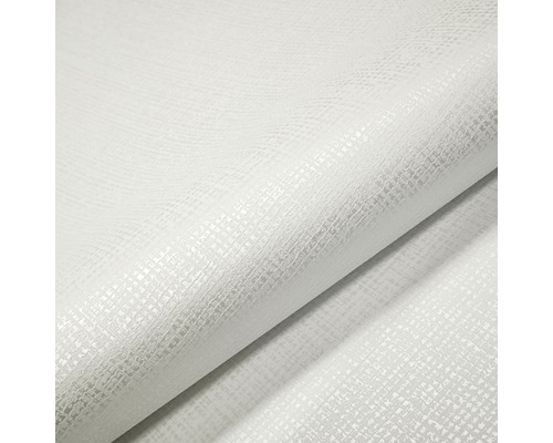 Nahaufnahme einer weißen Rollentapete mit Textur
