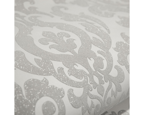 Tapete mit glitzerndem floralem Muster