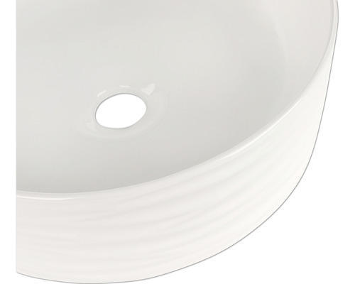 Aufbauwaschbecken aus Keramik mit Abfluss