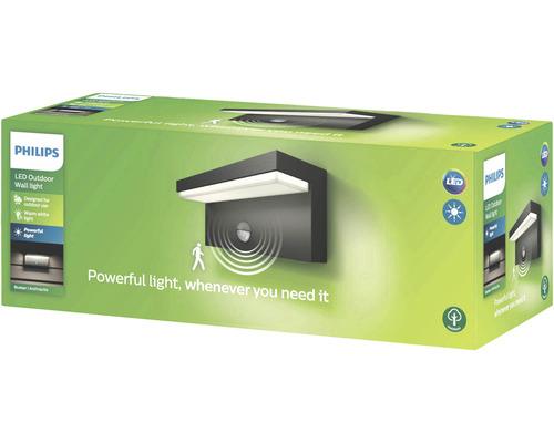 LED Sensor Wandaußenleuchte 4,5W 1000 lm warmweiß Bustan | HORNBACH