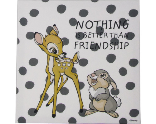 "Dekoration mit Bambi und Klopfer und dem Schriftzug ""Nichts ist besser als Freundschaft"""