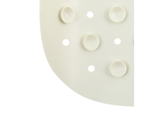 Detail einer Badewannenmatte mit Saugnäpfen und Löchern