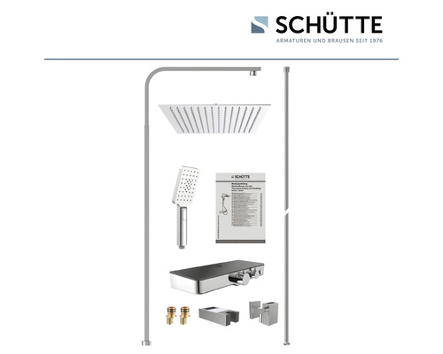 Schütte Duschsystem mit Kopfbrause, Handbrause, Thermostat und Zubehör