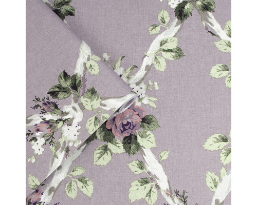 Tapete mit Blumenmuster und floralen Elementen