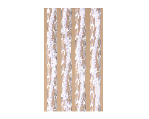 Vier gedrehte, transparente Duschschläuche