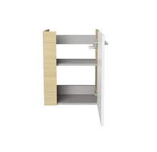 Waschtischunterschrank FACKELMANN Small Bathroom Collection BxHxT 44 x 60 cm x 24,3 cm Frontfarbe weiß hochglanz eiche sand 84662
