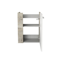 Waschtischunterschrank FACKELMANN Small Bathroom Collection BxHxT 44 x 60 cm x 24,3 cm Frontfarbe weiß hochglanz eiche natur 84668