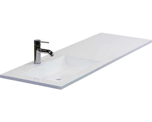 Waschtischplatte mit Waschbecken und Armatur