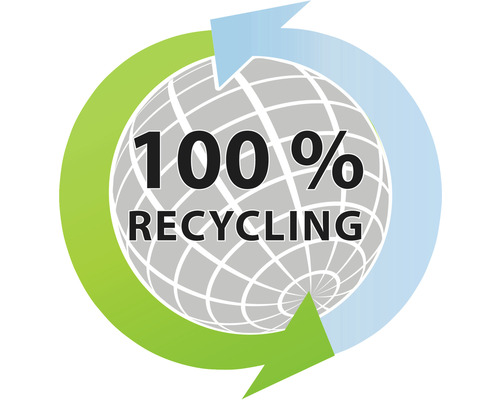 Symbol für hundertprozentiges Recycling