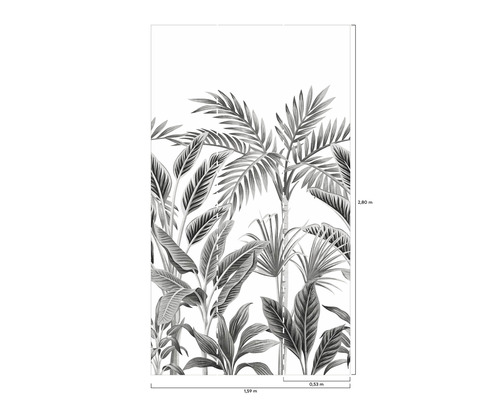 Vliestapete mit Pflanzenmuster