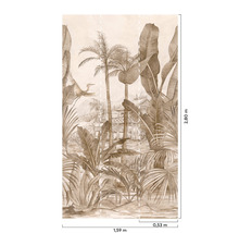 Fototapete mit Dschungelmotiv, Abmessungen 2,80 Meter x 1,59 Meter