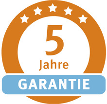 Fünf Jahre Garantie