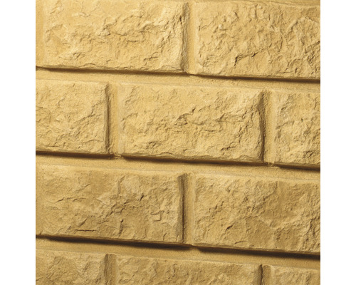 Wandverkleidung aus Steinen im Steinformat