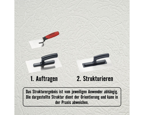 Auftragen und Strukturieren von Putz mit Werkzeugen