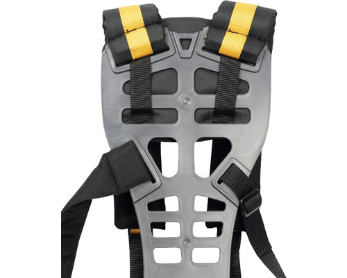 Rückenteil eines Tragegurts mit schwarzem Gurtband