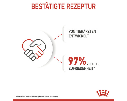 Bestätigte Rezeptur, von Tierärzten entwickelt, 97 Prozent Züchterzufriedenheit