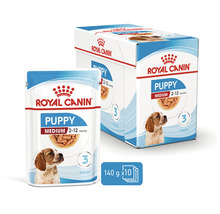Royal Canin Puppy Medium 2-12 Monate Hundefutter, 140 Gramm x 10er Pack