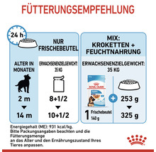 Fütterungsempfehlung für Hundefutter mit Mengenangaben