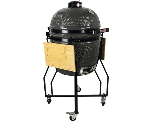 Keramikgrill auf Rädern mit Seitentischen