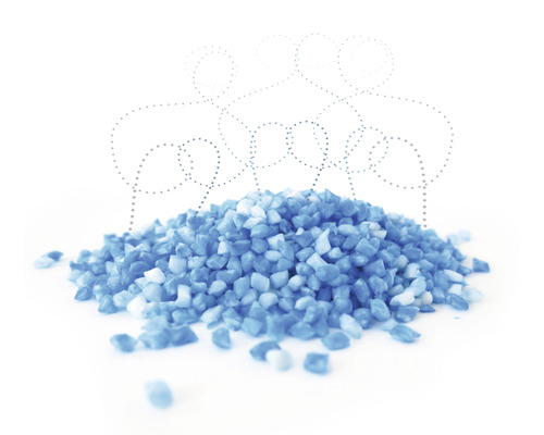 Haufen aus blauen Zierkieseln