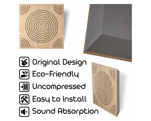 Akustikplatte aus Holz mit Schallabsorptionseigenschaften